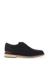 Clarks Monahan Plain Casual Laced Shoes, Navy