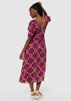 Closet London Flower Print V-Back Maxi Dress, Maroon