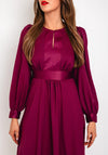 Closet London Cutout Detail A-Line Midi Dress, Wine