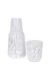 Coach House Glass Carafe & Tumbler, White