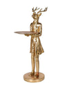 Coach House Reindeer Butler Sculpture, Gold