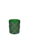 Coach House Small Holly & Ivy Hurricane, Green