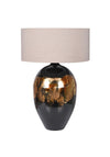 Coach House Exuberance Table Lamp with Linen Shade, Black