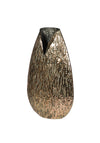 Coach House Tall Gold Effect Textured Vase, Gold