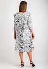 Coco Doll Dolly Swirl Print Midi Dress, Black & White