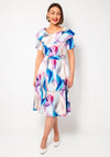 Coco Doll Gia Nala Abstract Print Dress, Lilac and Blue