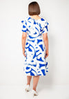 Coco Doll Gia Nala Abstract Print Dress, Blue and White