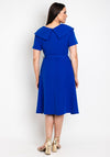 Coco Dolls Hasta Collar Midi Dress, Royal Blue