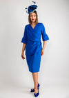 Coco Doll Robi Ruched Wasit Midi Dress, Royal Blue