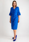 Coco Doll Robi Ruched Wasit Midi Dress, Royal Blue