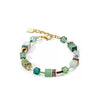 Coeur De Lion GeoCube Iconic Bracelet, Green & Gold