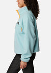 Columbia Womens Helvita™ Cropped Half Zip Snap Fleece, Aqua Haze