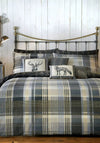 D&D Connolly Check Stag Duvet Cover Set, Charcoal