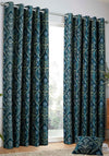 Curtina Estelle Fully Lined Luxury Eyelet Curtains 90”x 90”, Navy