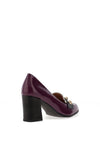 Dancing Matilda Trapeze Geometric Heeled Loafers, Purple