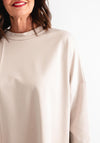 d.e.c.k by Decollage One Size Batwing Sweatshirt, Beige