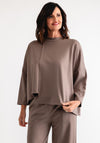 d.e.c.k by Decollage One Size Batwing Sweatshirt, Taupe