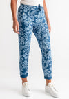 d.e.c.k by Decollage Floral Printed Joggers, Blue