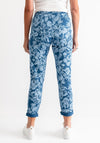 d.e.c.k by Decollage Floral Printed Joggers, Blue