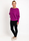 D.E.C.K by Decollage One Size Ribbed Sweater, Magenta