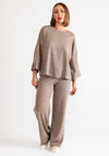 d.e.c.k by Decollage Round Neck Boxy Sweater, Taupe