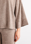 d.e.c.k by Decollage Round Neck Boxy Sweater, Taupe