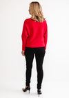 D.E.C.K By Decollage One Size Ribbed Sweater, Red