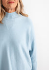 D.e.c.k by Decollage One Size Polo Neck Jumper, Sky Blue