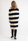 D.e.c.k by Decollage Striped Knit One Size Cardigan, Navy