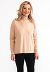 D.E.C.K By Decollage One Size Roll Neck Sweater, Camel