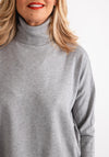 D.E.C.K By Decollage One Size Roll Neck Sweater, Grey