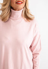 D.E.C.K By Decollage One Size Roll Neck Sweater, Pink