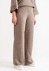 d.e.c.k by Decollage Ribbed Wide Leg Trousers, Taupe