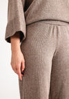 d.e.c.k by Decollage Ribbed Wide Leg Trousers, Taupe