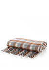 Deyongs Faux Cashmere Tartan Throw, Rust Tartan