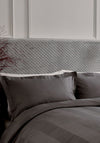 Bedeck Serra Dobby Stripe Duvet Cover Set, Charcoal