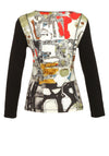 Dolcezza Abstract Print Long Sleeve Top, Multi