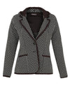 Dolcezza Monochrome Hooded Blazer, Black and White