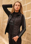 Dolcezza Monochrome Detail Quilted Gilet, Black