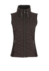 Dolcezza Monochrome Detail Quilted Gilet, Black