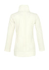 Dolcezza Cable Knit Full Zip Jumper, Off White