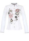 Dolcezza Floral Print Shirt, White