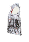 Dolcezza Abstract Print Quilted Gilet, Multi