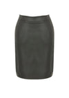 Dolcezza Faux Leather A-line Mini Skirt, Black