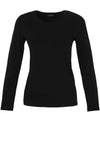 Dolcezza Fitted Long Sleeve Top, Black