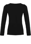 Dolcezza Fitted Long Sleeve Top, Black