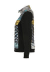 Dolcezza Abstract Print Contrast Jacket, Multi