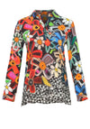 Dolcezza Floral Print Button Detail Blouse, Multi