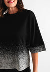 Ever Sassy Ombre Effect T Shirt, Black and Grey