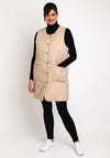 Natalia Collection Wave Quilted Gilet, Stone